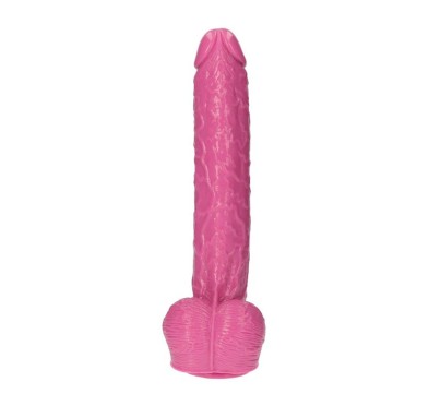 Wielki różowy penis ogromne dildo z jądrami 30 cm